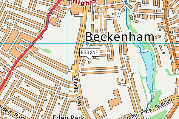 BR3 3NF map - OS VectorMap District (Ordnance Survey)