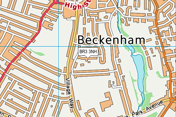 BR3 3NH map - OS VectorMap District (Ordnance Survey)