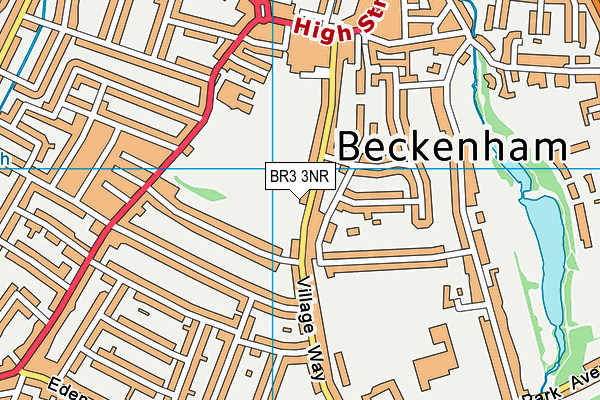 Croydon Road Recreation Ground (Kesley Park) map (BR3 3NR) - OS VectorMap District (Ordnance Survey)