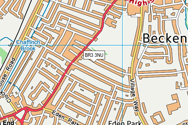 BR3 3NU map - OS VectorMap District (Ordnance Survey)