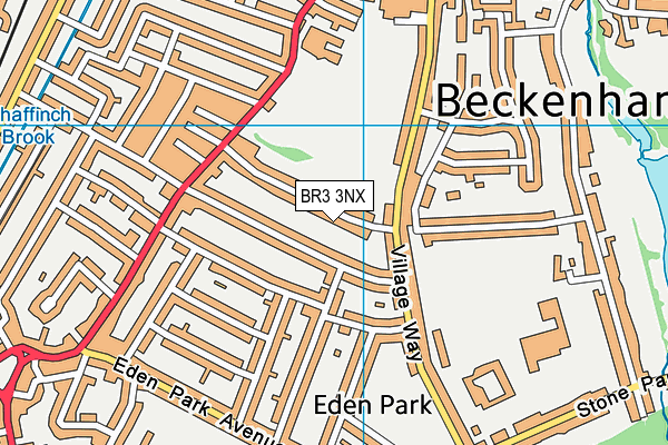 BR3 3NX map - OS VectorMap District (Ordnance Survey)