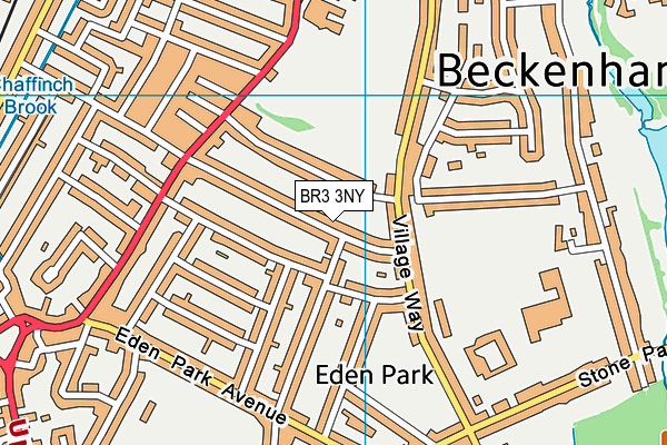BR3 3NY map - OS VectorMap District (Ordnance Survey)