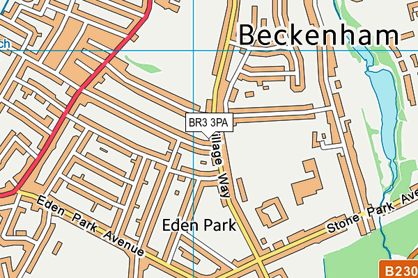 BR3 3PA map - OS VectorMap District (Ordnance Survey)