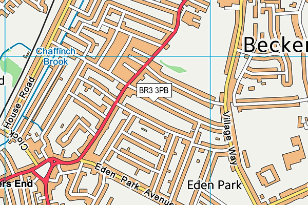 BR3 3PB map - OS VectorMap District (Ordnance Survey)