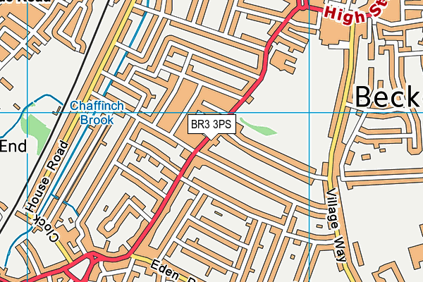 BR3 3PS map - OS VectorMap District (Ordnance Survey)