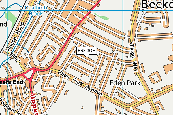 BR3 3QE map - OS VectorMap District (Ordnance Survey)