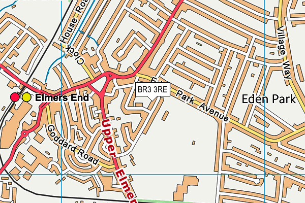 BR3 3RE map - OS VectorMap District (Ordnance Survey)