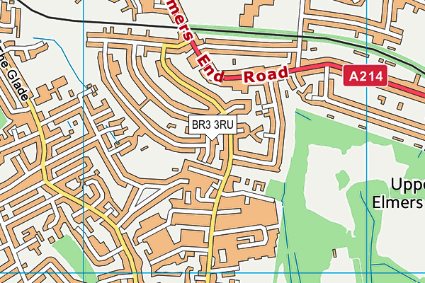 BR3 3RU map - OS VectorMap District (Ordnance Survey)