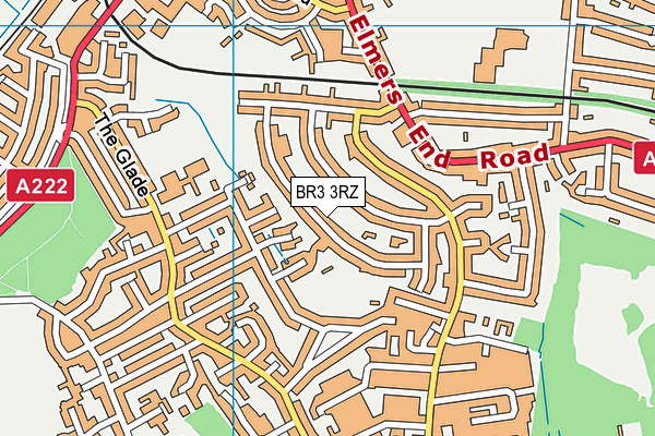 BR3 3RZ map - OS VectorMap District (Ordnance Survey)
