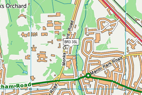 BR3 3SL map - OS VectorMap District (Ordnance Survey)