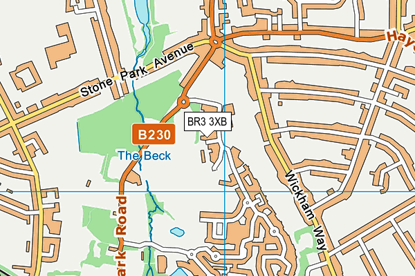 BR3 3XB map - OS VectorMap District (Ordnance Survey)