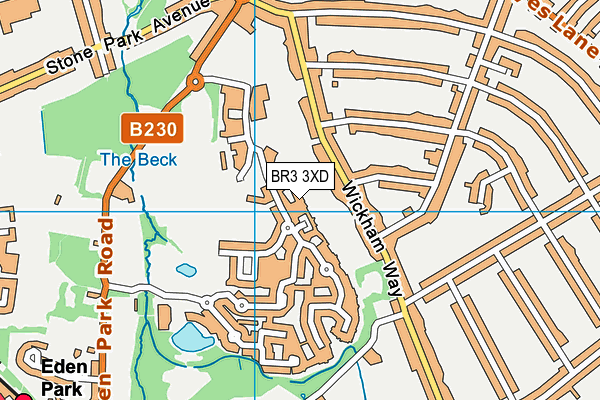 BR3 3XD map - OS VectorMap District (Ordnance Survey)