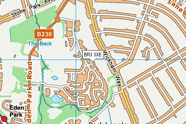 BR3 3XE map - OS VectorMap District (Ordnance Survey)