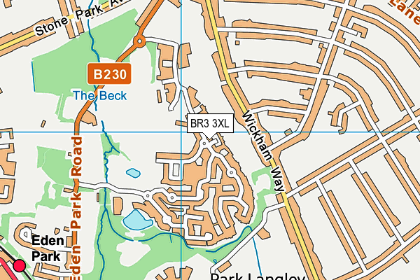 BR3 3XL map - OS VectorMap District (Ordnance Survey)