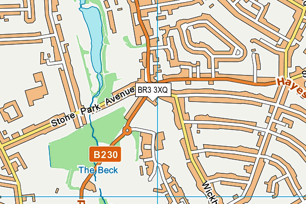 BR3 3XQ map - OS VectorMap District (Ordnance Survey)