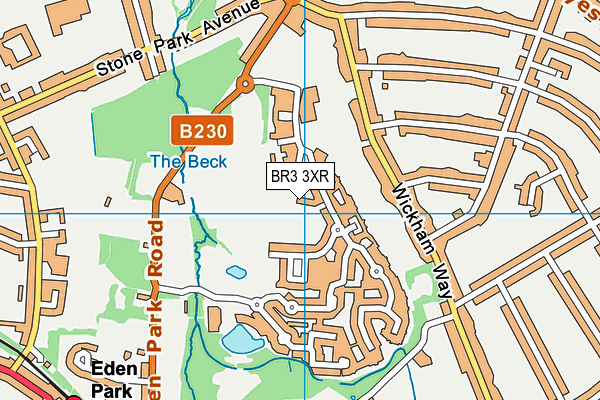 BR3 3XR map - OS VectorMap District (Ordnance Survey)