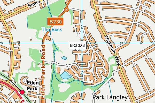 BR3 3XS map - OS VectorMap District (Ordnance Survey)