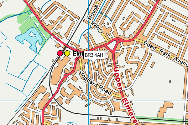 BR3 4AH map - OS VectorMap District (Ordnance Survey)