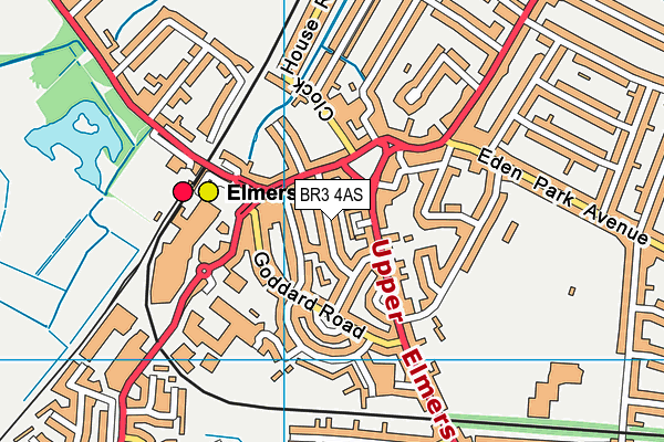 BR3 4AS map - OS VectorMap District (Ordnance Survey)