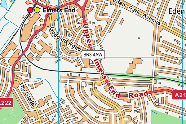 BR3 4AW map - OS VectorMap District (Ordnance Survey)