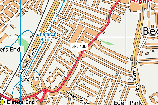 BR3 4BD map - OS VectorMap District (Ordnance Survey)