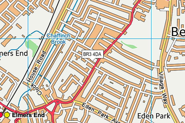 Map of 250 CROYDON ROAD FREEHOLD LTD at district scale