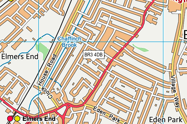 BR3 4DB map - OS VectorMap District (Ordnance Survey)