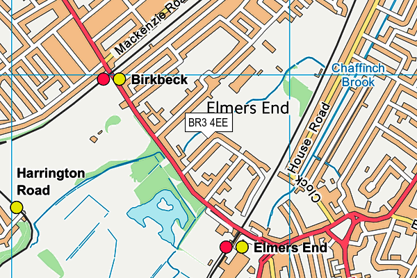 BR3 4EE map - OS VectorMap District (Ordnance Survey)