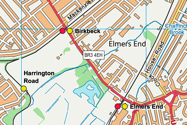 BR3 4EH map - OS VectorMap District (Ordnance Survey)