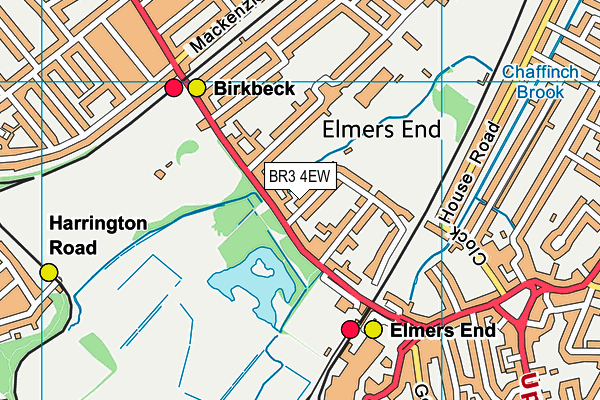 BR3 4EW map - OS VectorMap District (Ordnance Survey)