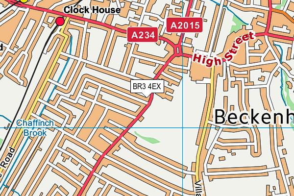 BR3 4EX map - OS VectorMap District (Ordnance Survey)