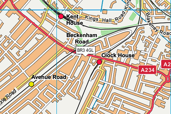 BR3 4GL map - OS VectorMap District (Ordnance Survey)
