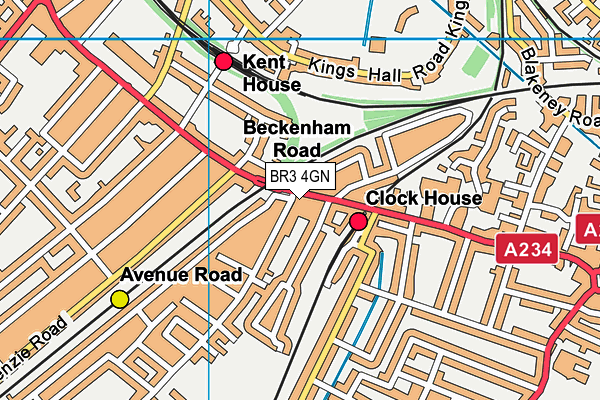 BR3 4GN map - OS VectorMap District (Ordnance Survey)