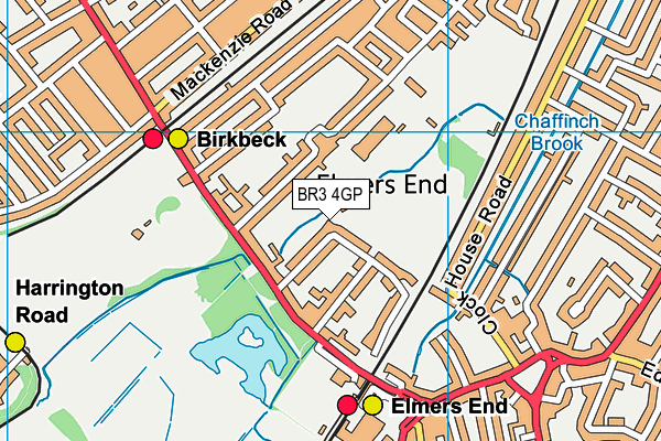 BR3 4GP map - OS VectorMap District (Ordnance Survey)