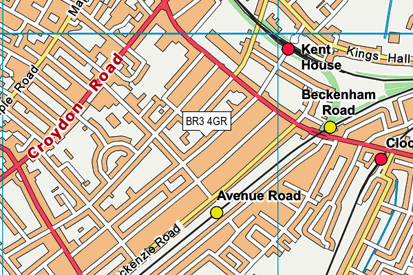 BR3 4GR map - OS VectorMap District (Ordnance Survey)