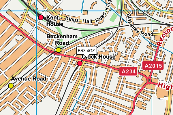 BR3 4GZ map - OS VectorMap District (Ordnance Survey)