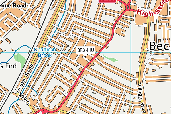 BR3 4HU map - OS VectorMap District (Ordnance Survey)