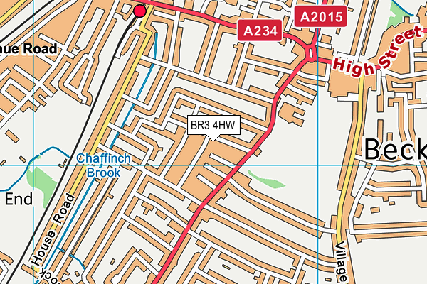 BR3 4HW map - OS VectorMap District (Ordnance Survey)