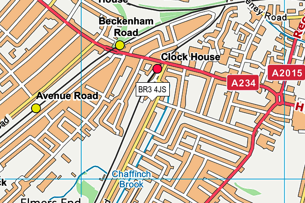 BR3 4JS map - OS VectorMap District (Ordnance Survey)