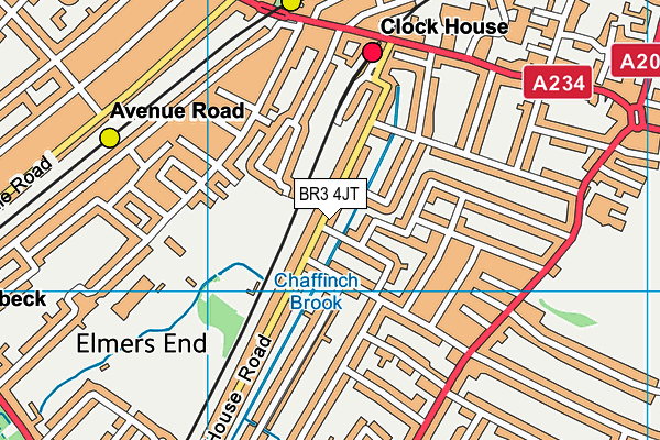 BR3 4JT map - OS VectorMap District (Ordnance Survey)