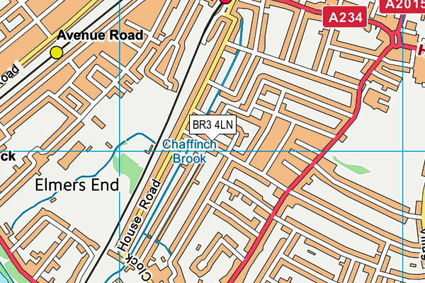 BR3 4LN map - OS VectorMap District (Ordnance Survey)