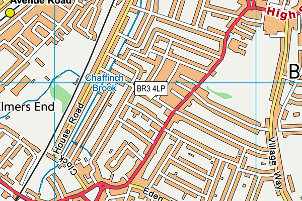 BR3 4LP map - OS VectorMap District (Ordnance Survey)