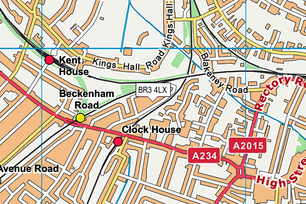 BR3 4LX map - OS VectorMap District (Ordnance Survey)