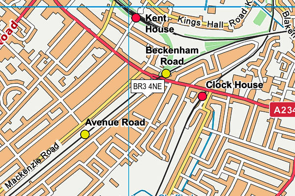 BR3 4NE map - OS VectorMap District (Ordnance Survey)