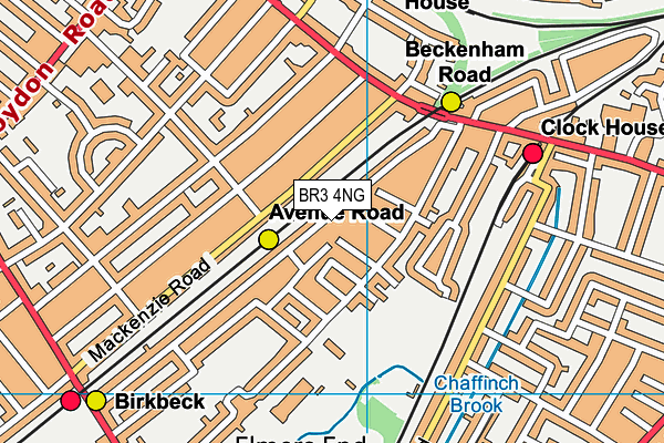 BR3 4NG map - OS VectorMap District (Ordnance Survey)