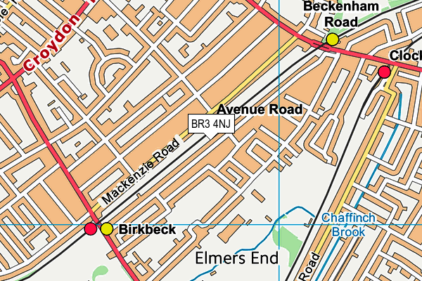 BR3 4NJ map - OS VectorMap District (Ordnance Survey)