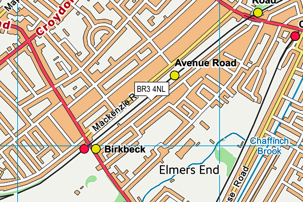 BR3 4NL map - OS VectorMap District (Ordnance Survey)