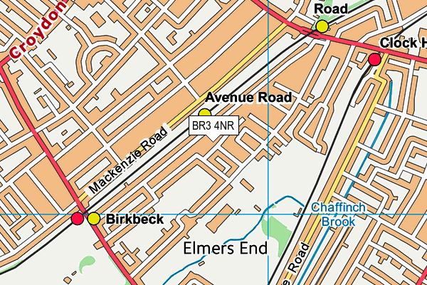 BR3 4NR map - OS VectorMap District (Ordnance Survey)