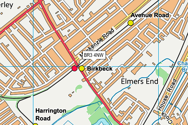 BR3 4NW map - OS VectorMap District (Ordnance Survey)
