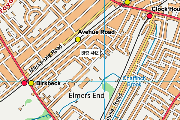 BR3 4NZ map - OS VectorMap District (Ordnance Survey)
